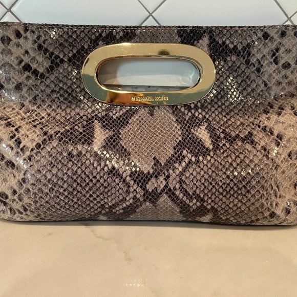 MICHAEL by Michael Kors python clutch - Picture 1 of 11